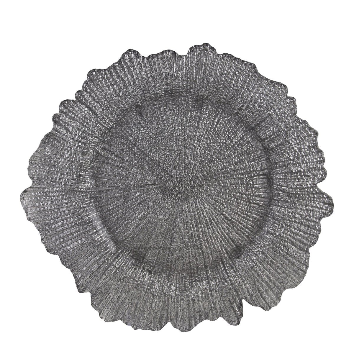 10 Strawberry Street Chargers, Silver Glass Charger (12/Case) SPS340 - iFoodservice Online