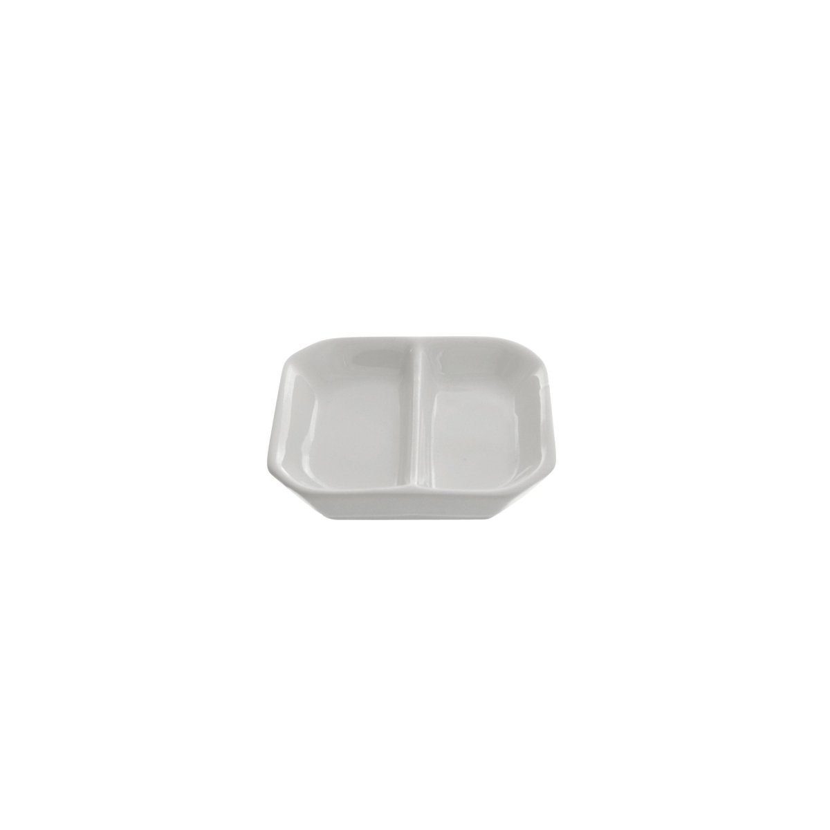 10 Strawberry Street Whittier Collection, Divided Sauce Dish (24/Case) WTR - 3DIV - iFoodservice Online
