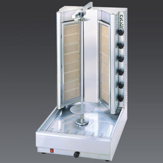Eurodib Visvardis Turbo Gyros Gas 16 Burners W/ 200 Lb Capacity - Stainless, 110v (DG16V-N)
