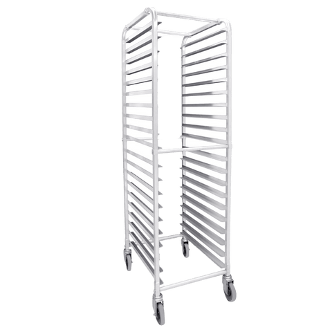 Browne Foodservice Bun Pan Rack 20 - Tier End Loading 25.6x20.5x63"/65x52x160cm Aluminum (589120) - iFoodservice Online