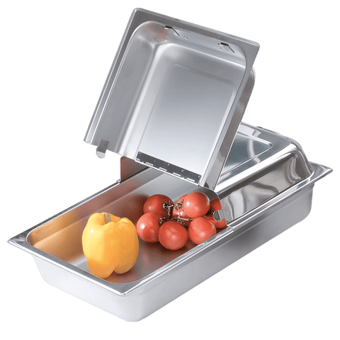 Browne Foodservice Chafer Dome Cover, Full Size, Hinged Stainless Steel 21.5x13x2.8"/54.6x33x7cm(575532) - iFoodservice Online