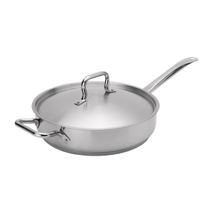 Browne Foodservice Elements Saute Pan 5qt/4.75l With Cover Stainless Steel (5734185) - iFoodservice Online