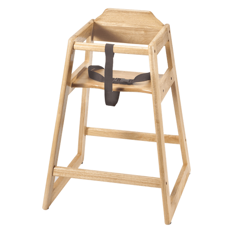 Browne Foodservice Natural Finish Wooden Highchair Unassembled (80973) - iFoodservice Online