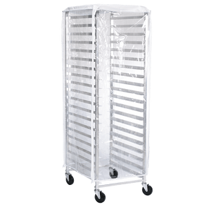 Browne Foodservice Rack Cover Economy End Load 23x 28x62" Clear (57913400) - iFoodservice Online