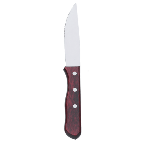 Browne Foodservice Steak Knife 10" Jumbo Stainless Steel With Pakkawood Handle & Pointed Blade (574341) - iFoodservice Online