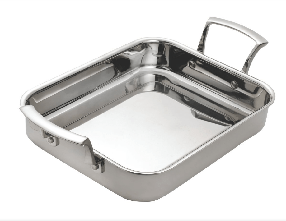 Browne Foodservice Thermalloy Roast Pan Stainless Steel 3 Qt / 2.8l 11x8.7x2"/28x22x5cm (5724175) - iFoodservice Online