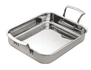 Browne Foodservice Thermalloy Roast Pan Stainless Steel 3 Qt / 2.8l 11x8.7x2"/28x22x5cm (5724175) - iFoodservice Online