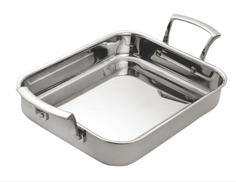 Browne Foodservice Thermalloy Roast Pan Stainless Steel 3 Qt / 2.8l 11x8.7x2"/28x22x5cm (5724175) - iFoodservice Online