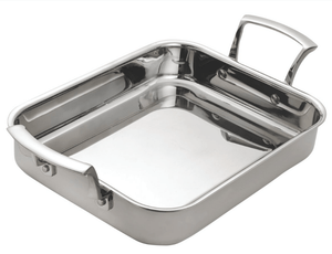 Browne Foodservice Thermalloy Roast Pan Stainless Steel 4.6 Qt/4.4l 14x11.4x2"/36x29x5cm (5724176) - iFoodservice Online