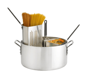 Browne Foodservice Thermally Pasta 20qt Aluminum/stainless Steel Cooker With 4 Insets (5813318) - iFoodservice Online