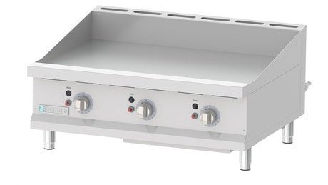 Eurodib 36'' Natural Gas Griddle, 3/4'' Smooth Polished Surface, Manual Control T G36 - iFoodservice Online