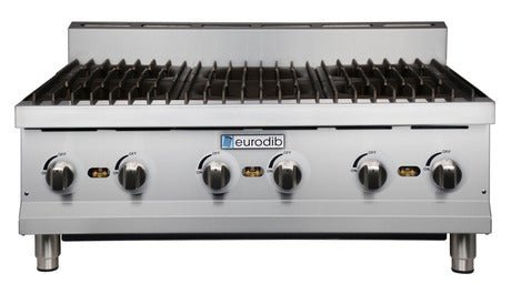 Eurodib 6 Open Burner Hot Plate 180,000 Btu Natural Gas T HP636 - iFoodservice Online