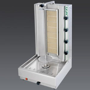 Eurodib Visvardis Gas Gyro and Shawarma Machine Vertical Broiler with Meat capacity of 90 to 140 lbs (DG8A N) - iFoodservice Online
