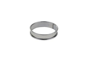 GOBEL St/st deep tart ring - Rolled edges - 4/10 thickness - Ø120 mm / h27 mm (Pack of 6)834941 - iFoodservice Online