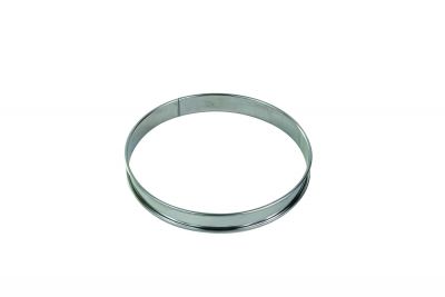 GOBEL St/st deep tart ring - Rolled edges - 4/10 thickness - Ø200 mm / h27 mm 834950 - iFoodservice Online