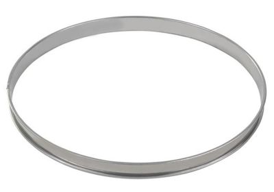 GOBEL St/st deep tart ring - Rolled edges - 4/10 thickness - Ø320 mm / h27 mm 834994 - iFoodservice Online