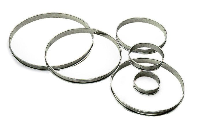 GOBEL St/st tart ring - Rolled edges - 4/10 thickness - Ø110 mm / h20 mm (Pack of 6)824945 - iFoodservice Online