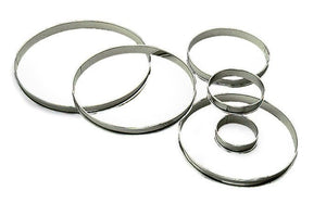 GOBEL St/st tart ring - Rolled edges - 4/10 thickness - Ø110 mm / h20 mm (Pack of 6)824945 - iFoodservice Online