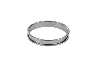 GOBEL St/st tart ring - Rolled edges - 4/10 thickness - Ø160 mm / h20 mm 824943 - iFoodservice Online