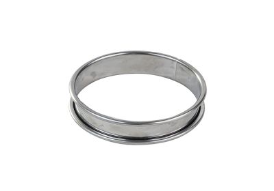 GOBEL St/st tart ring - Rolled edges - 4/10 thickness - Ø180 mm / h20 mm 824944 - iFoodservice Online