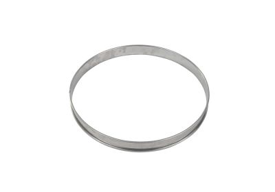 GOBEL St/st tart ring - Rolled edges - 4/10 thickness - Ø220 mm / h20 mm 824960 - iFoodservice Online