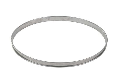 GOBEL St/st tart ring - Rolled edges - 4/10 thickness - Ø300 mm / h20 mm+Y825 824992 - iFoodservice Online