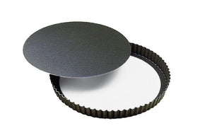 Louis Tellier Gobel Loose Bottom Round Fluted Tart 11 3/4'' Diam 1'' High (226442) - iFoodservice Online