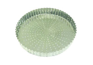 Louis Tellier Gobel Tin Round Fluted Tart Mould 10 1/4''X1 1/8''H (126332) - iFoodservice Online