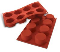 Louis Tellier Silikomart - Cylinder Red Mold 12 Units (SF098) - iFoodservice Online