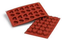 Louis Tellier Silikomart - Medium Heart Savarin Red Mold 1 7/8'' X 2'' X 1 1/8'' H (SF088) - iFoodservice Online