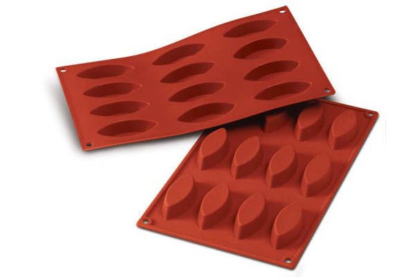 Louis Tellier Silikomart - Silicone Mould N. 12 Medium Boat 72x30 H 15 Mm (SF038) - iFoodservice Online