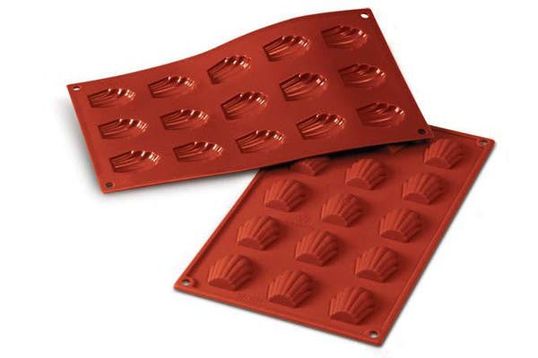 Louis Tellier Silikomart - Silicone Mould N. 15 Mini Madeleine 44x34 H 10 Mm (SF031) - iFoodservice Online