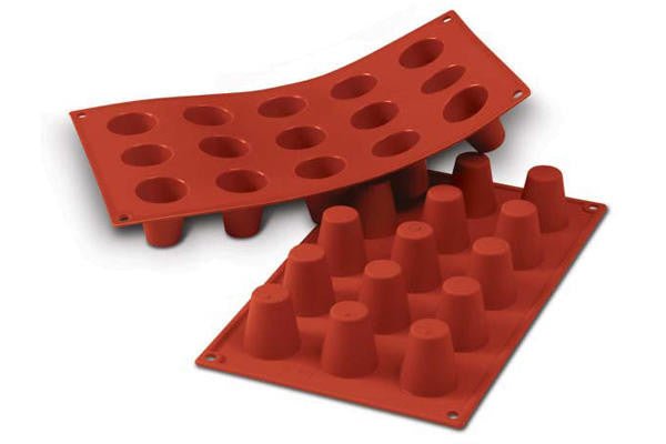 Louis Tellier Silikomart - Silicone Mould N. 15 Small Babà Ø35 H 38 Mm (SF019) - iFoodservice Online