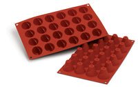Louis Tellier Silikomart - Small Cone Savarin Red Mold Diam 1 3/8 '' X 1 1/8'' H (SF095) - iFoodservice Online