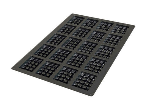Louis Tellier Silikomart - Waffle Square (16) 60 X 40 Mold(SQ052) - iFoodservice Online