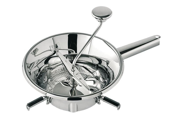 Louis Tellier Stainless Steel Rotary Food Mill 9 1/2" - With 3 Sieves (N3004X) - iFoodservice Online