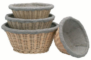 Matfer Banneton Linen Lined Wicker Proofing Basket‐Round‐8 1/4in" (118510) - iFoodservice Online