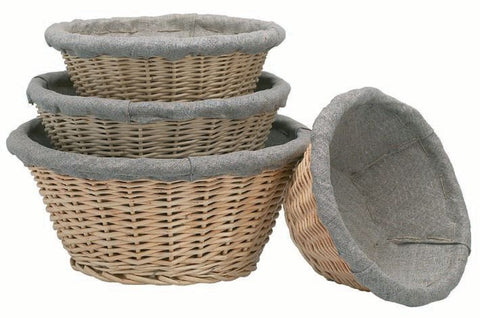 Matfer Banneton Linen Lined Wicker Proofing Basket‐Round‐8 1/4in" (118510) - iFoodservice Online