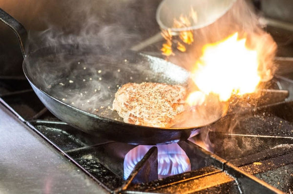 Matfer Bourgeat Black Steel Frying Pan Round 11 3/4" (62005) - iFoodservice Online