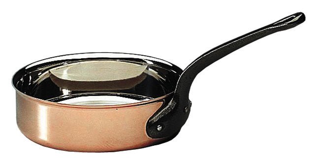 Matfer Bourgeat Bourgeat Copper Saute Pan Without Lid 9 3/8" 372024 - iFoodservice Online