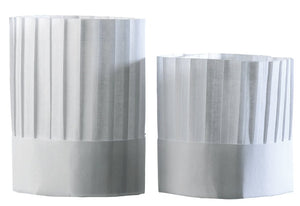 Matfer Bourgeat Disposable Chefs Hats, 30 Pleats, 7 1/8", Pack Of 10 (760321) - iFoodservice Online