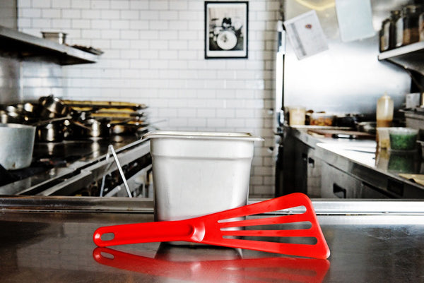 Matfer Bourgeat Exoglass® Pelton Spatula Red 112422 - iFoodservice Online
