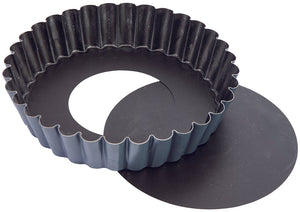 Matfer Bourgeat Exopan® Fluted Tartlet Mold With Removable Bottom 11" (331685) - iFoodservice Online