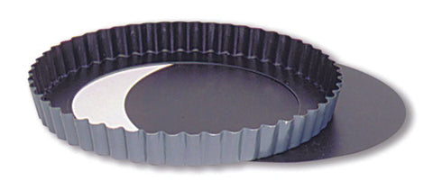 Matfer Bourgeat Exopan® Tart Mold With Removable Bottom Nonstick Fluted 9 1/2" (332225) - iFoodservice Online