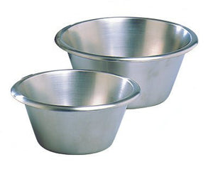 Matfer Bourgeat Flat Bottom Stainless Steel Mixing Bowl 7" (702618) - iFoodservice Online