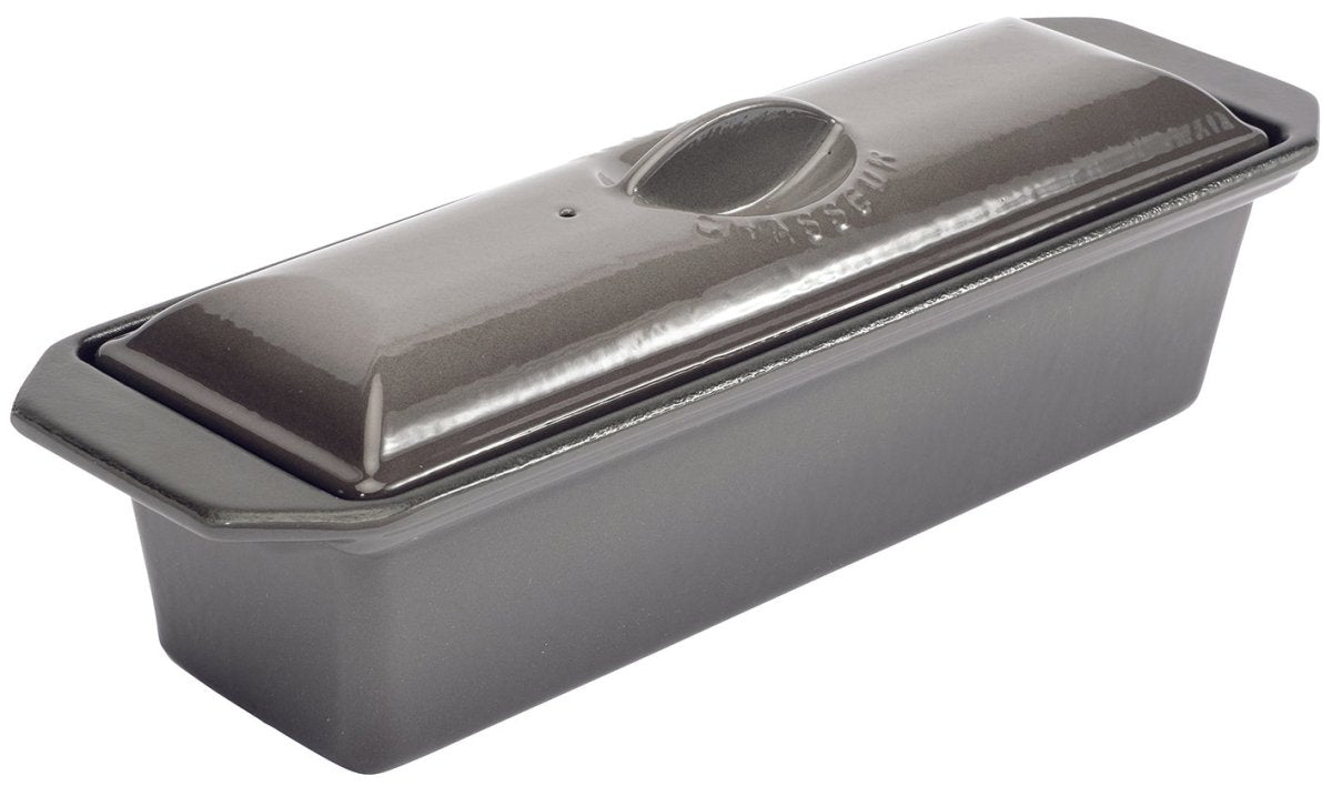 Matfer Bourgeat Le Chasseur Enameled Cast Iron Rectangular Terrine Black 11" (071070) - iFoodservice Online