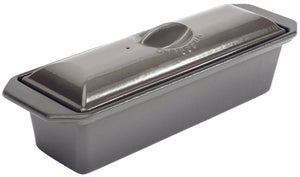Matfer Bourgeat Le Chasseur Enameled Cast Iron Rectangular Terrine Black 11" (071070) - iFoodservice Online