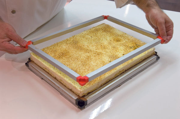 Matfer Bourgeat Stackable Mousse Frame Set 14 1/2" X 10 3/4"(Includes 1 Sheet and 3 Frames) (370102) - iFoodservice Online