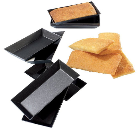 Matfer Bourgeat Steel Non - stick Rectangular Tart Mold 3 3/4" (Pack of 25)(331602 ) - iFoodservice Online