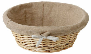 Matfer Bourgeat WICKER BASKET ROUND LINEN LINED 8 3/4" 573476 - iFoodservice Online